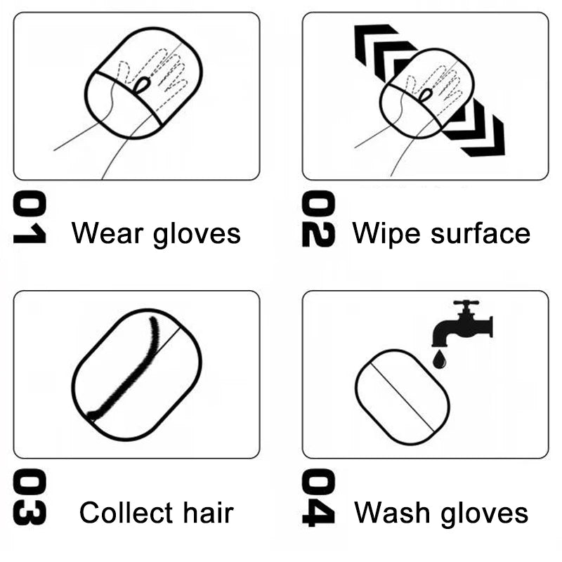 Pet Hair Cleaning / Collection Gloves