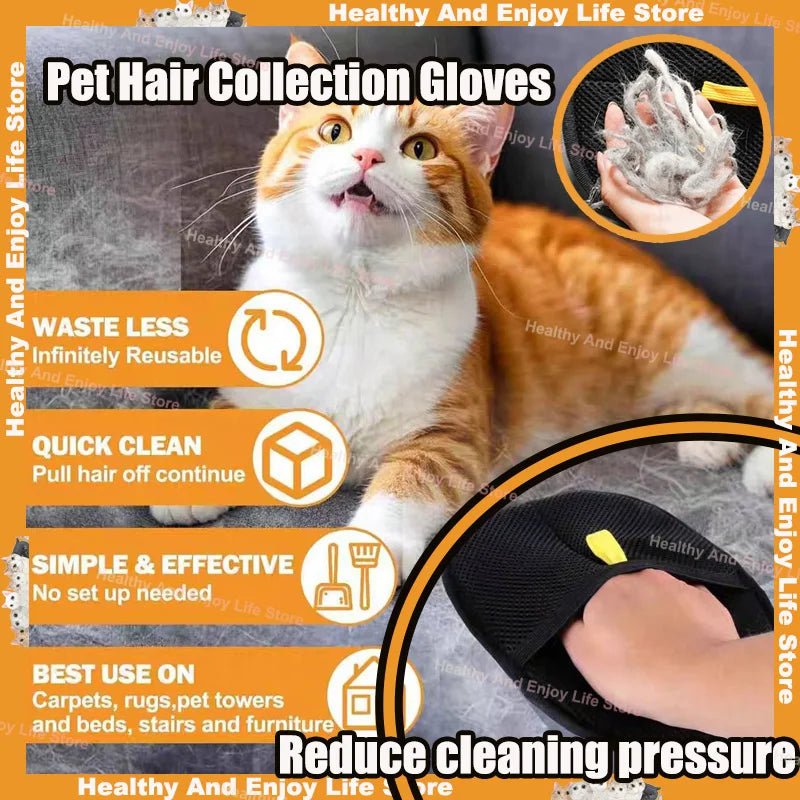 Pet Hair Cleaning / Collection Gloves